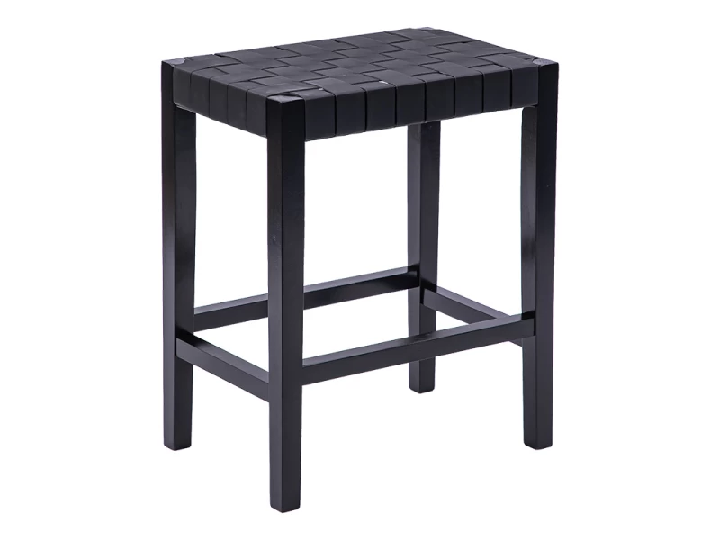 Σκαμπό Ridley Ξύλο-Pu Μαύρο 51X34X61.5Εκ