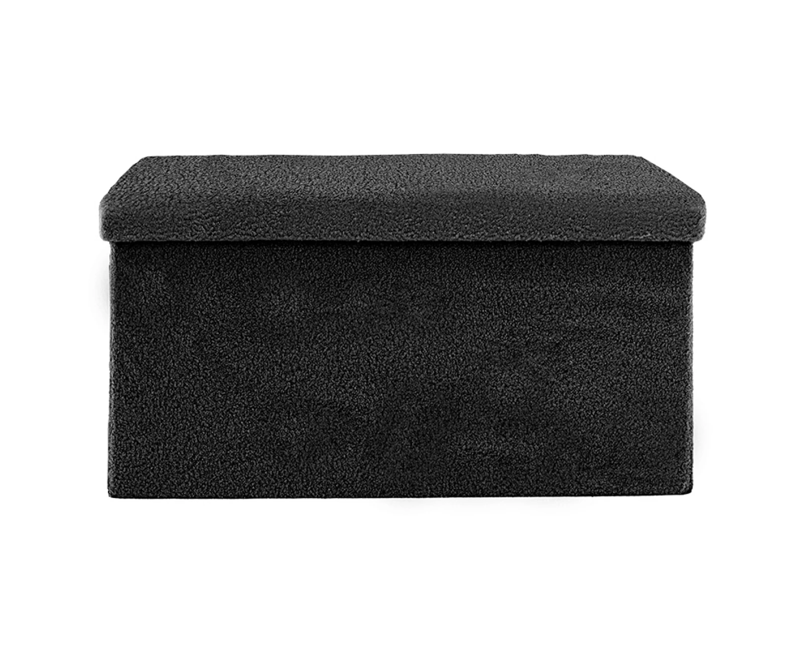 Σκαμπό-Μπαούλο Forward Ύφασμα Μπουκλέ Ανθρακί 76X38X38Εκ | Mypouf.gr