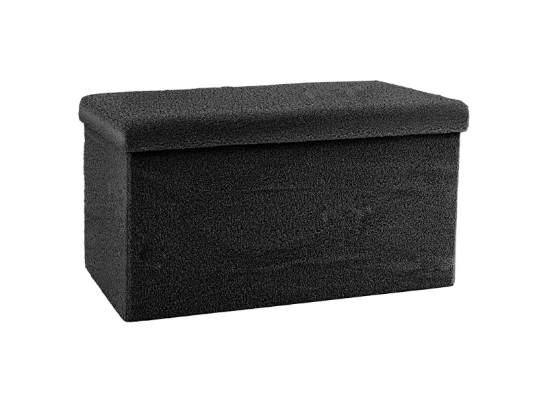 Σκαμπό-Μπαούλο Forward Ύφασμα Μπουκλέ Ανθρακί 76X38X38Εκ