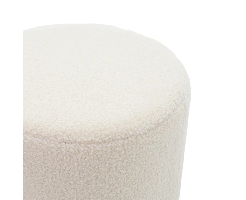 Σκαμπό Dash Μπουκλέ Κρεμ-Χρυσό Φ35X35Εκ - Εικόνα 2 | Mypouf.gr