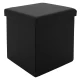 Σκαμπό-Μπαούλο Crystal Pu Μαύρο 38X38X38Εκ | Mypouf.gr Σκαμπό-Μπαούλο Crystal Pu Μαύρο 38X38X38Εκ | Mypouf.gr