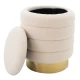 Σκαμπό-Μπαούλο Dazzle Μπουκλέ Cream-Χρυσό Φ36X44Εκ | Mypouf.gr Σκαμπό-Μπαούλο Dazzle Μπουκλέ Cream-Χρυσό Φ36X44Εκ | Mypouf.gr