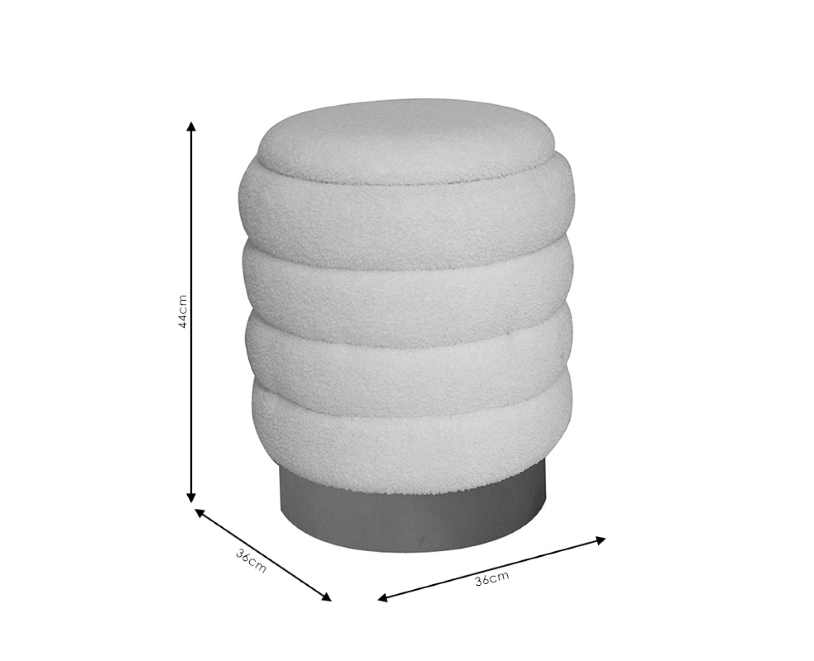 Σκαμπό-Μπαούλο Dazzle Μπουκλέ Cream-Χρυσό Φ36X44Εκ | Mypouf.gr Σκαμπό-Μπαούλο Dazzle Μπουκλέ Cream-Χρυσό Φ36X44Εκ | Mypouf.gr
