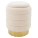 Σκαμπό-Μπαούλο Dazzle Μπουκλέ Cream-Χρυσό Φ36X44Εκ | Mypouf.gr Σκαμπό-Μπαούλο Dazzle Μπουκλέ Cream-Χρυσό Φ36X44Εκ | Mypouf.gr