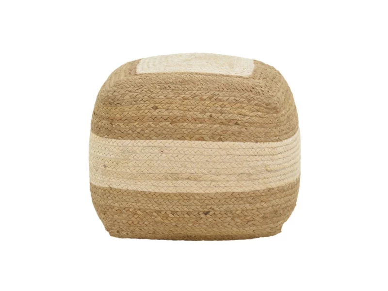 Σκαμπό-Πουφ Sofian Inart Μπεζ 100% Γιούτα 40X40X35Εκ