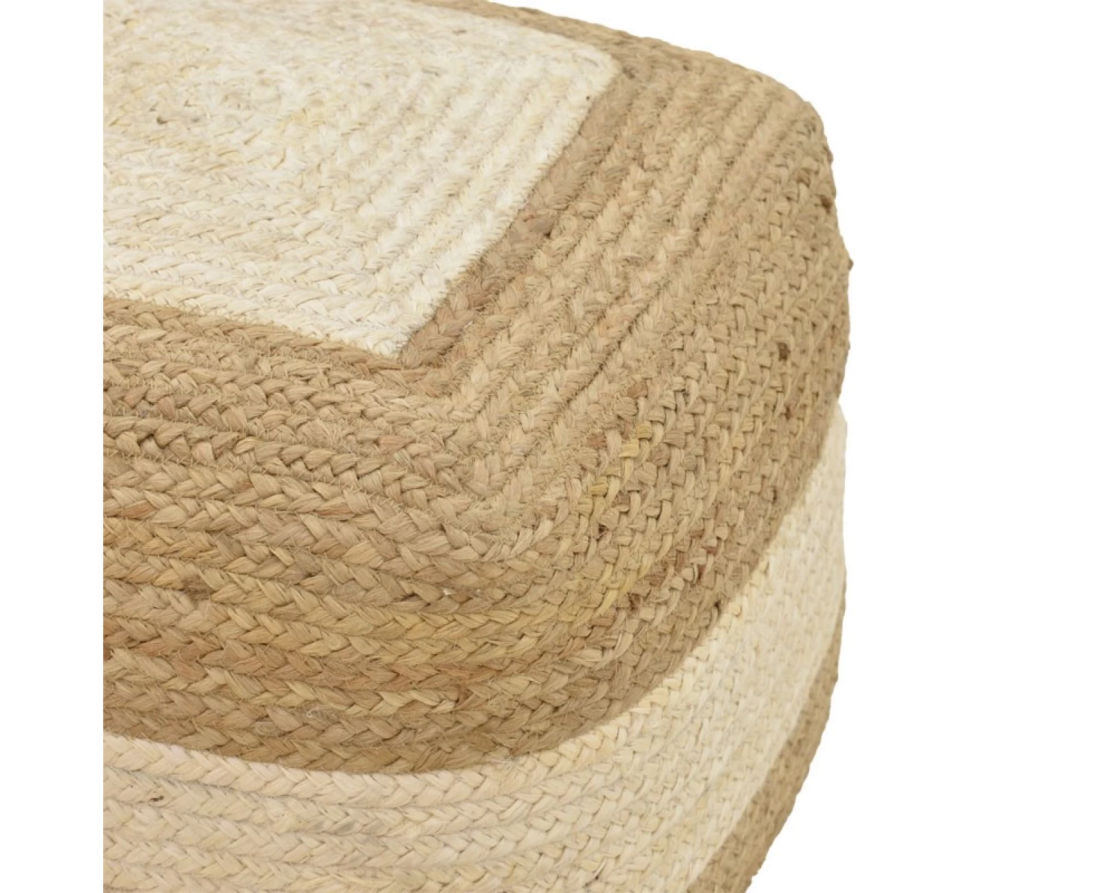 Σκαμπό-Πουφ Sofian Inart Μπεζ 100% Γιούτα 40X40X35Εκ | Mypouf.gr