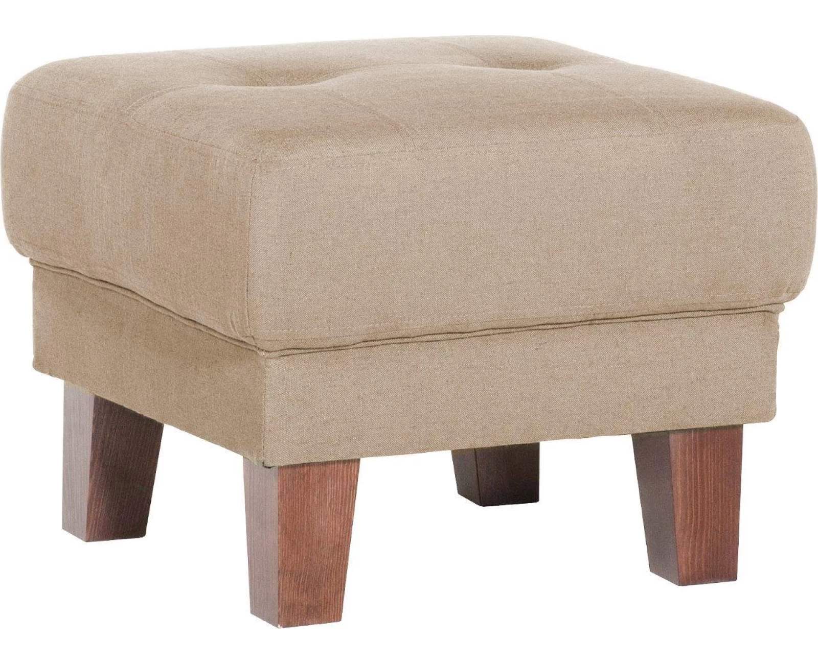 Πουφ Roce-Μπεζ από Μασίφ Ξύλο  56 x  56  x  44 εκ. | Mypouf.gr