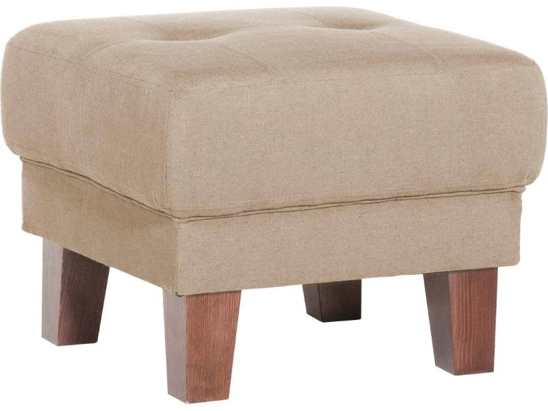 Πουφ Roce-Μπεζ από Μασίφ Ξύλο  56 x  56  x  44 εκ.