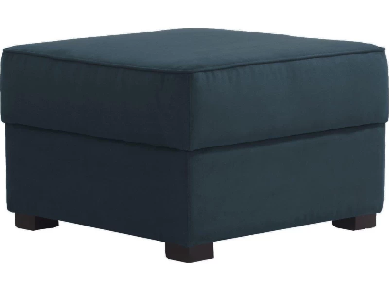 Πουφ Noel-Μπλε - Γκρι από Μασίφ Ξύλο  68 x  68  x  45 εκ.