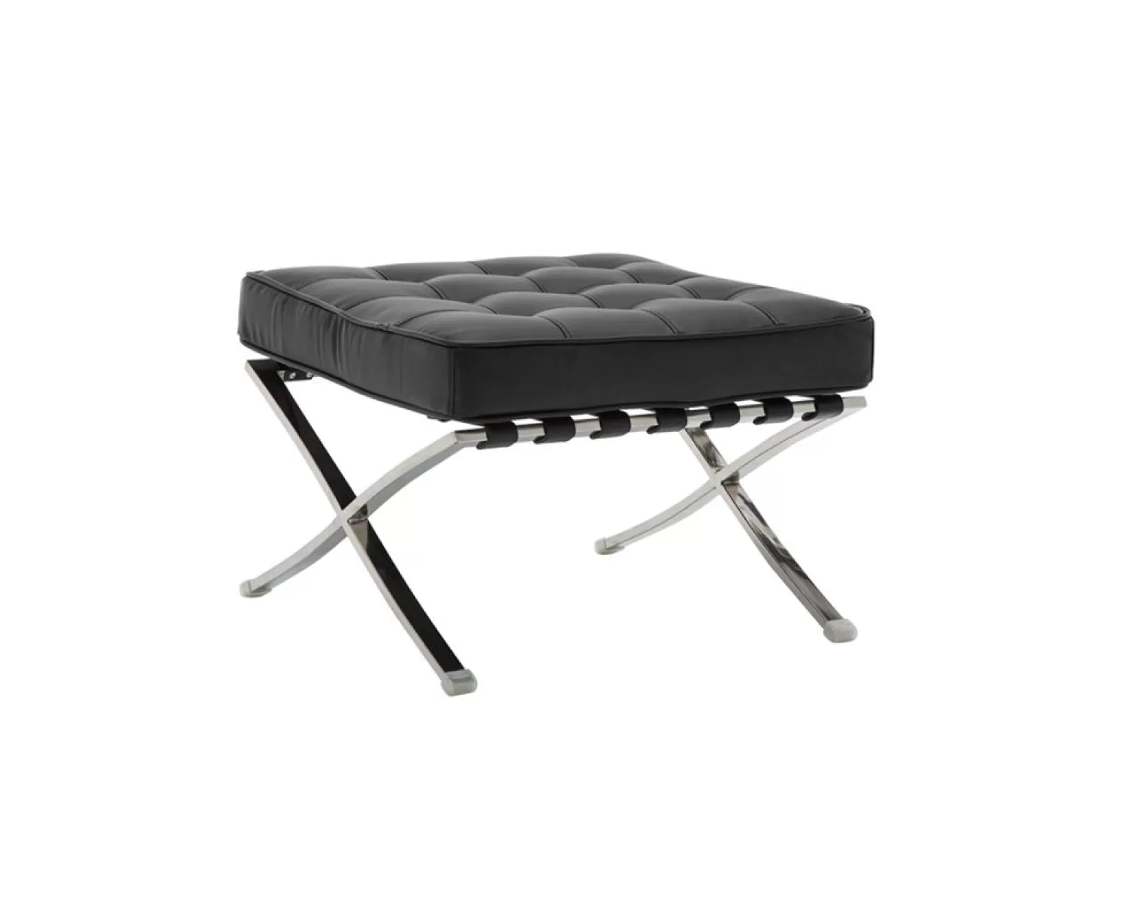 Barcelona Τ. Σκαμπό - Υποπόδιο, Βάση Inox, Pu Μαύρο 61x61x43cm | Mypouf.gr Barcelona Τ. Σκαμπό - Υποπόδιο, Βάση Inox, Pu Μαύρο 61x61x43cm | Mypouf.gr