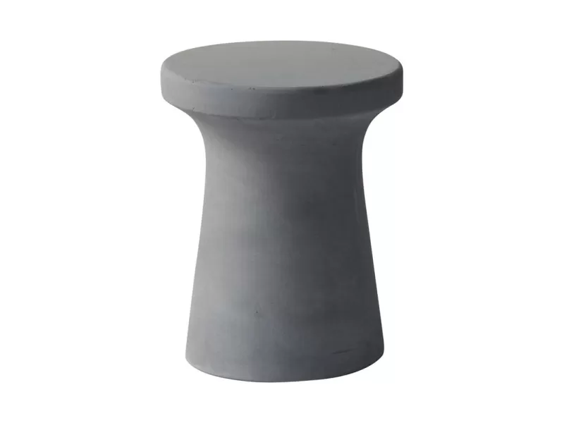 Concrete Σκαμπό Κήπου - Βεράντας, Cement Grey Φ.35cm H.45cm