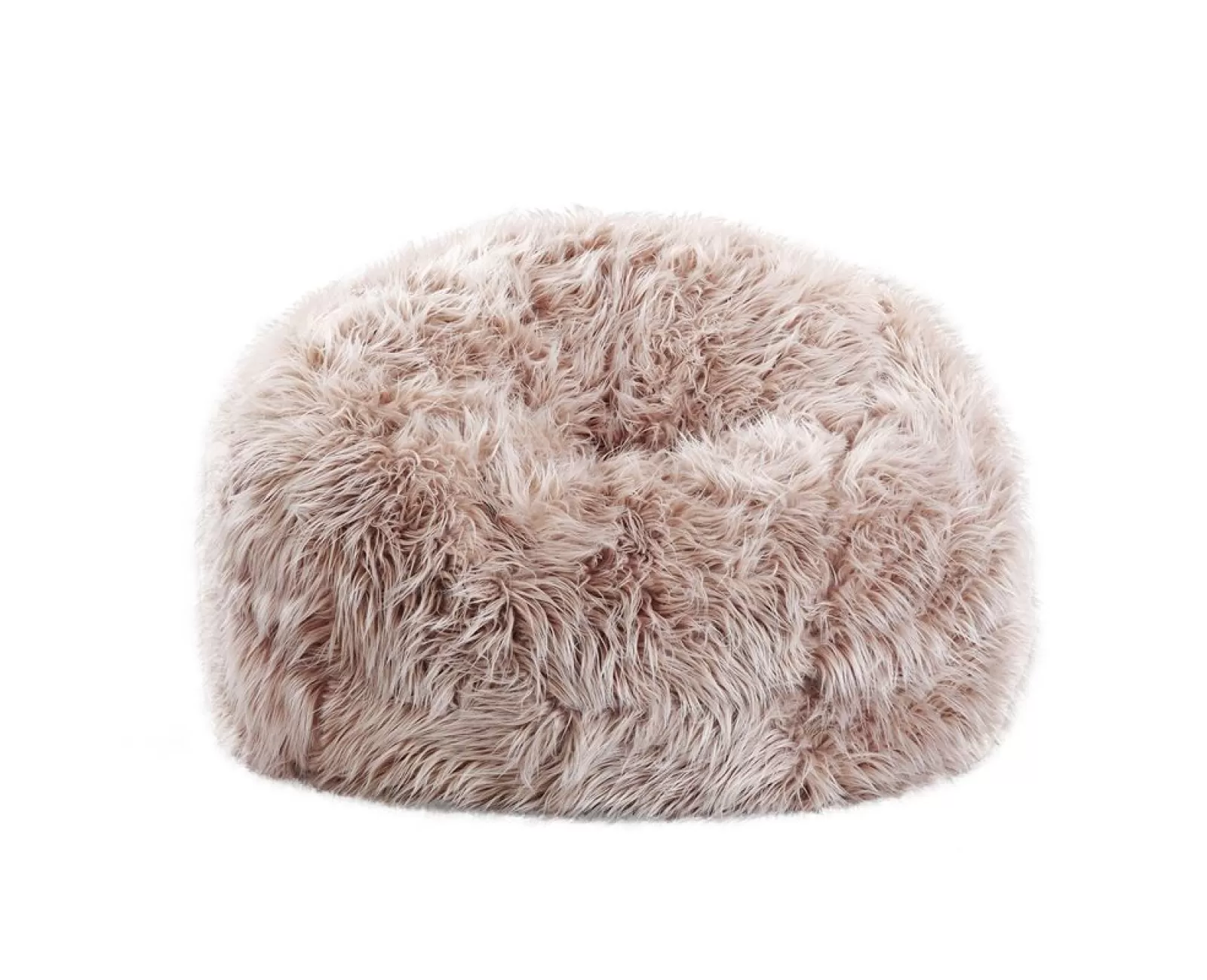 Bigo Luxury Πουφ Τεχνητή Γούνα Απόχρωση Sand, Αποσπώμενο Κάλυμμα - Εσωτερικού Χώρου 110x110x86cm | Mypouf.gr