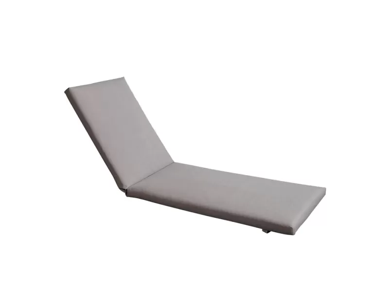 Sunlounger Μαξιλάρι Ξαπλώστρας Textilene Γκρι Με Φερμουάρ & Velcro (Foam+Polyester) 196(78+118)x60x7cm