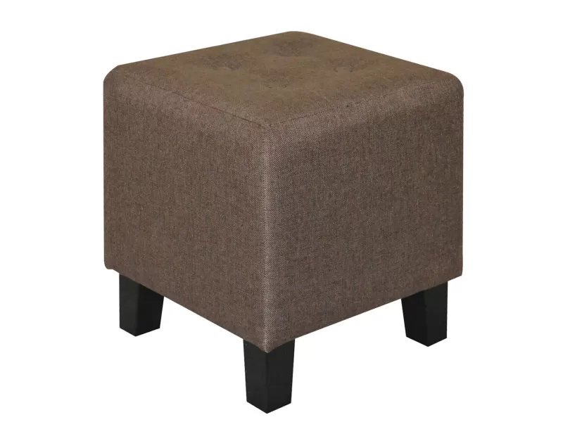 Medea Σκαμπό Βοηθητικό, Ύφασμα Σκούρο Καφέ 37x37x42cm