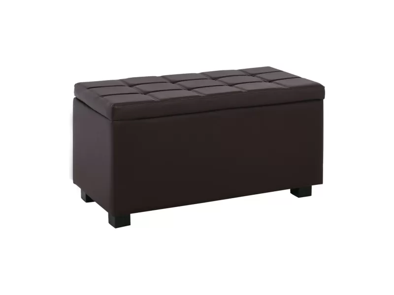 Denise Σκαμπο Με Αποθηκευτικό Χώρο - Ταμπουρέ, Pu Σκούρο Καφέ 88x43x45cm