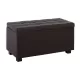 Denise Σκαμπο Με Αποθηκευτικό Χώρο - Ταμπουρέ, Pu Σκούρο Καφέ 88x43x45cm | Mypouf.gr