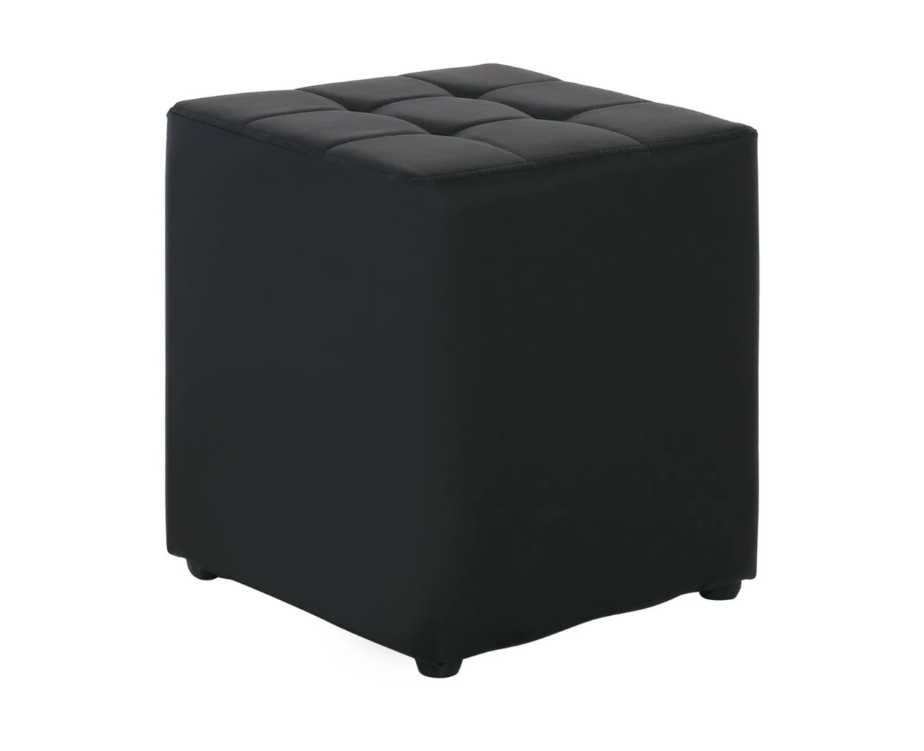 Cony Σκαμπό Βοηθητικό, Pu Μαύρο 37x37x42cm - Εικόνα 2 | Mypouf.gr