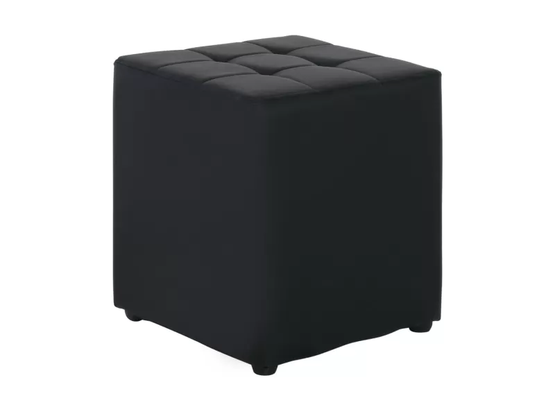 Cony Σκαμπό Βοηθητικό, Pu Μαύρο 37x37x42cm