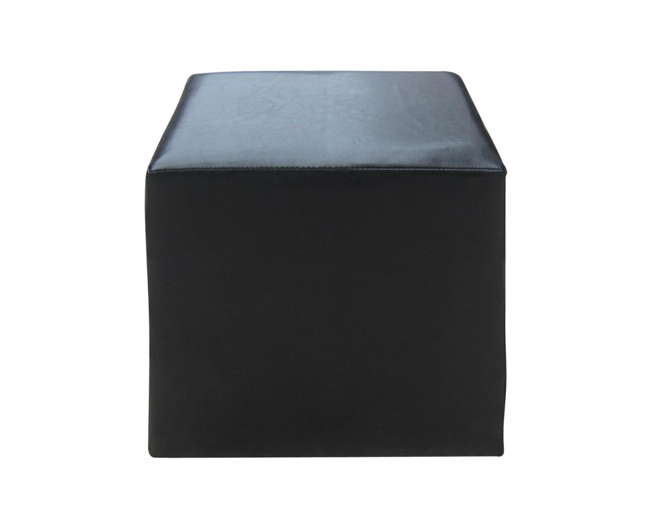 Club Σκαμπό Βοηθητικό, Pu Μαύρο 37x37x42cm - Εικόνα 2 | Mypouf.gr
