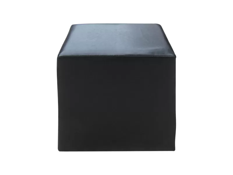Club Σκαμπό Βοηθητικό, Pu Μαύρο 37x37x42cm
