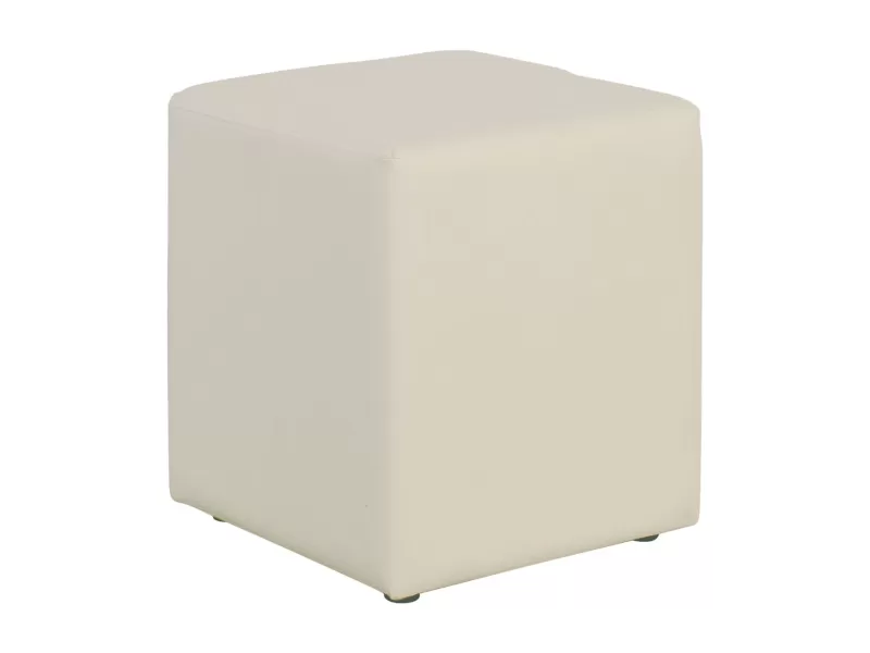 Club Σκαμπό Βοηθητικό, Pu Εκρού 37x37x42cm