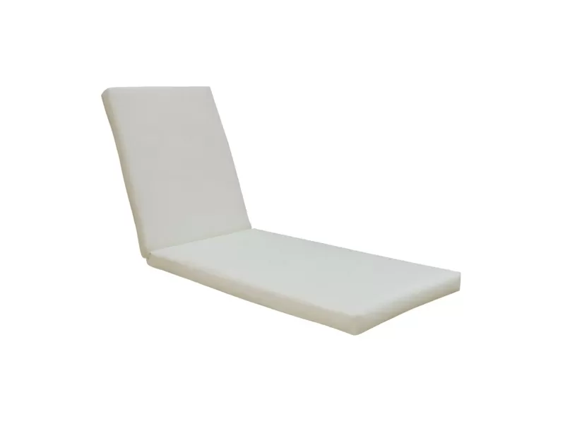Sunlounger Μαξιλάρι Ξαπλώστρας Ύφασμα Εκρού Water Repellent, Foam+Polyester Φερμουάρ-Velcro 196(78+118)x60x7cm
