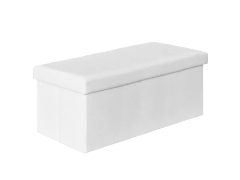 Orion Σκαμπό Αποθηκευτικό - Βοηθητικό, Pu Άσπρο 80x38x38cm