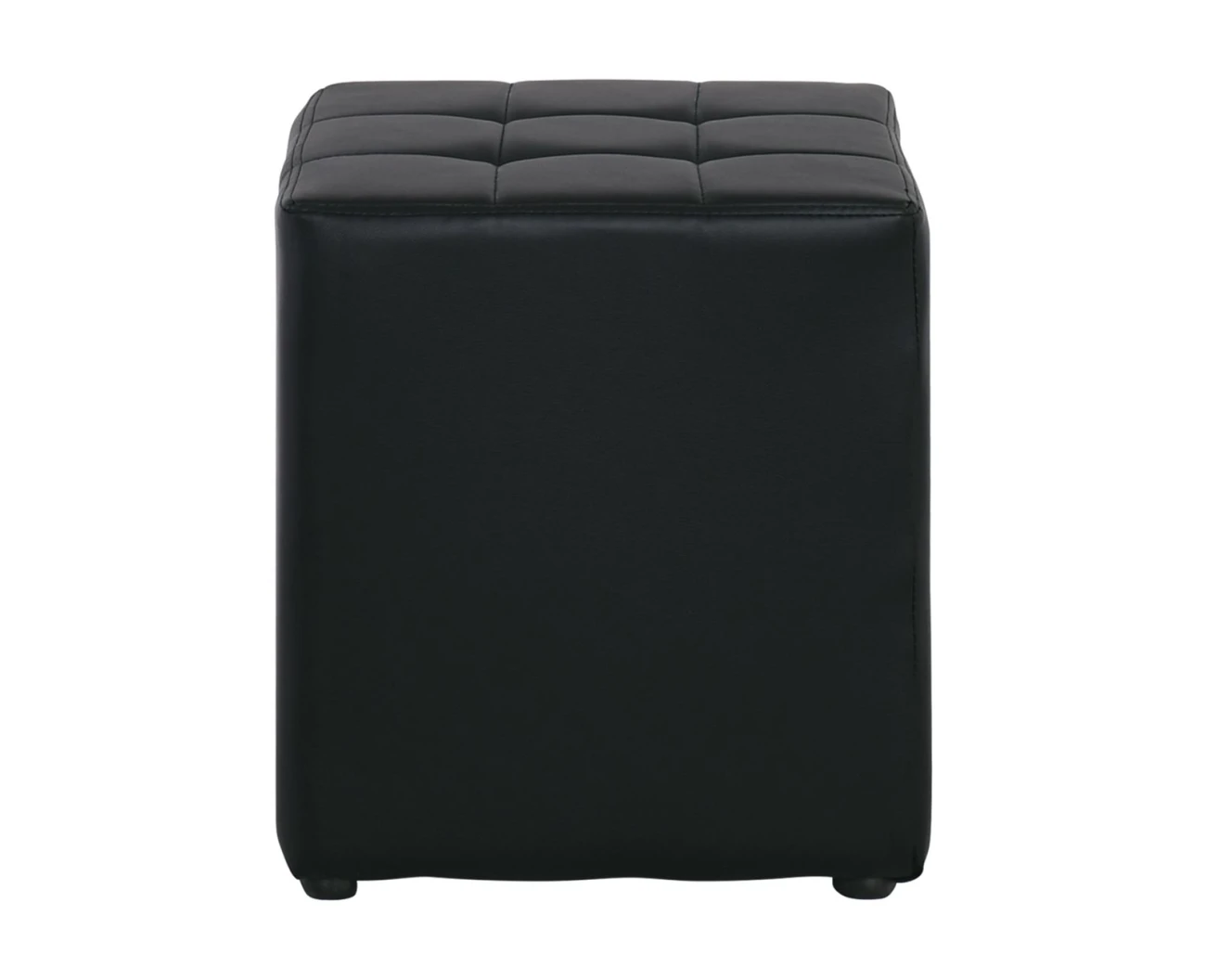 Cony Σκαμπό Βοηθητικό, Pu Μαύρο 37x37x42cm - Εικόνα 3 | Mypouf.gr