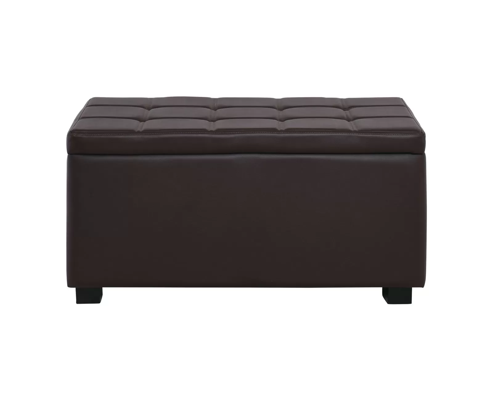 Denise Σκαμπο Με Αποθηκευτικό Χώρο - Ταμπουρέ, Pu Σκούρο Καφέ 88x43x45cm | Mypouf.gr