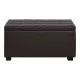 Denise Σκαμπο Με Αποθηκευτικό Χώρο - Ταμπουρέ, Pu Σκούρο Καφέ 88x43x45cm | Mypouf.gr