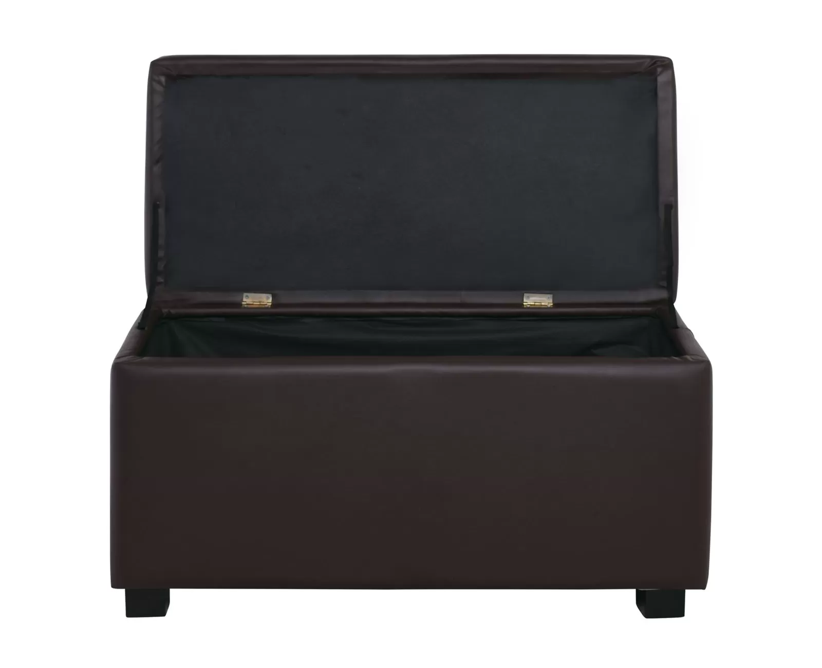 Denise Σκαμπο Με Αποθηκευτικό Χώρο - Ταμπουρέ, Pu Σκούρο Καφέ 88x43x45cm | Mypouf.gr