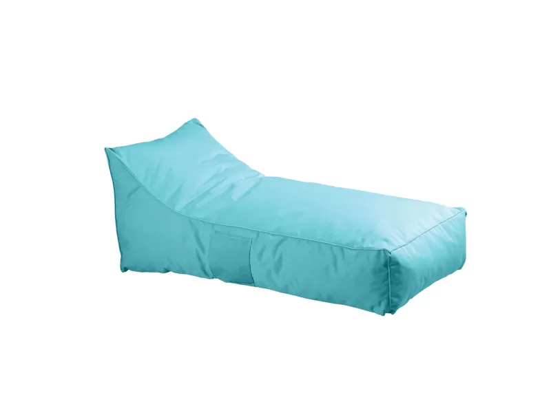 Taco Πουφ Ξαπλώστρα Ανάκλιντρο, 100% Αδιάβροχο Ύφασμα Γαλάζιο 70x140x60cm