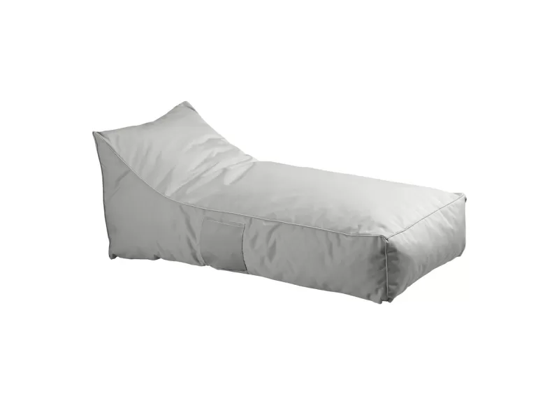 Taco Πουφ Ξαπλώστρα Ανάκλιντρο, 100% Αδιάβροχο Ύφασμα Γκρι 70x140x60cm