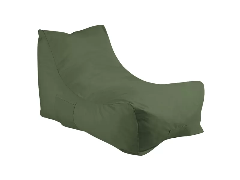 Lazy Πουφ Ανάκλιντρο 100% Αδιάβροχο, Ύφασμα Λαδί 70x106x67cm