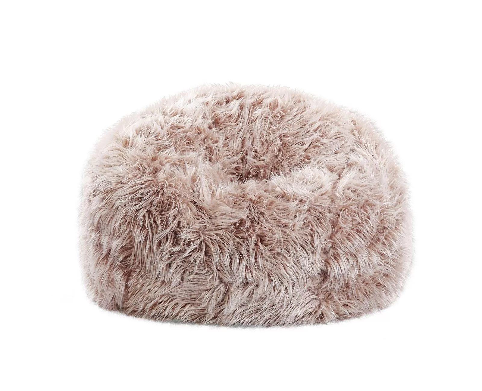 Bigo Luxury Πουφ Τεχνητή Γούνα Απόχρωση Sand, Αποσπώμενο Κάλυμμα - Εσωτερικού Χώρου 110x110x86cm | Mypouf.gr