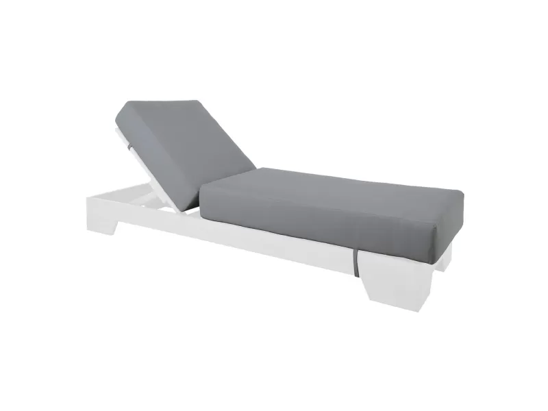 Verano Μαξιλάρι Ξαπλώστρας (B) Ύφασμα Γκρι Water Repellent Με Φερμουάρ - Velcro 208(76+132)x69/20cm