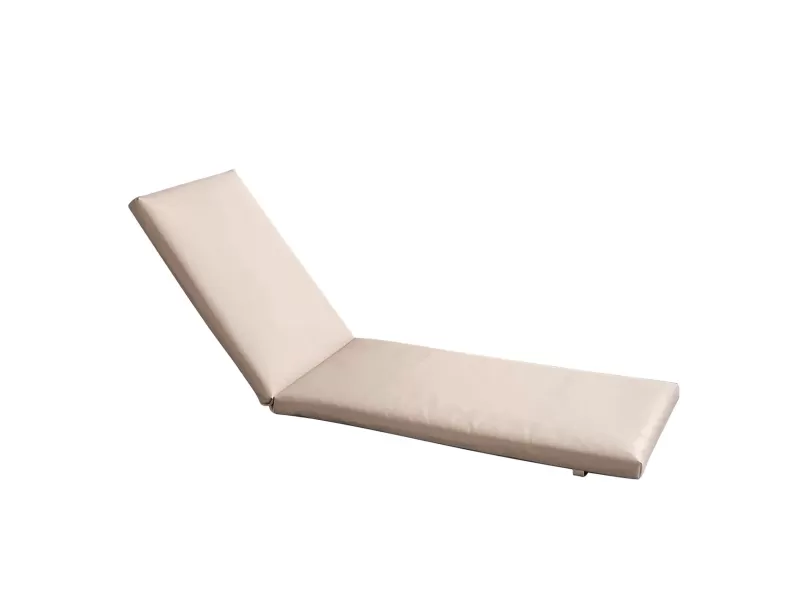 Sunlounger Μαξιλάρι Ξαπλώστρας Pvc Μπεζ Με Φερμουάρ & Velcro (Foam+Polyester) 196(78+118)x60x7cm