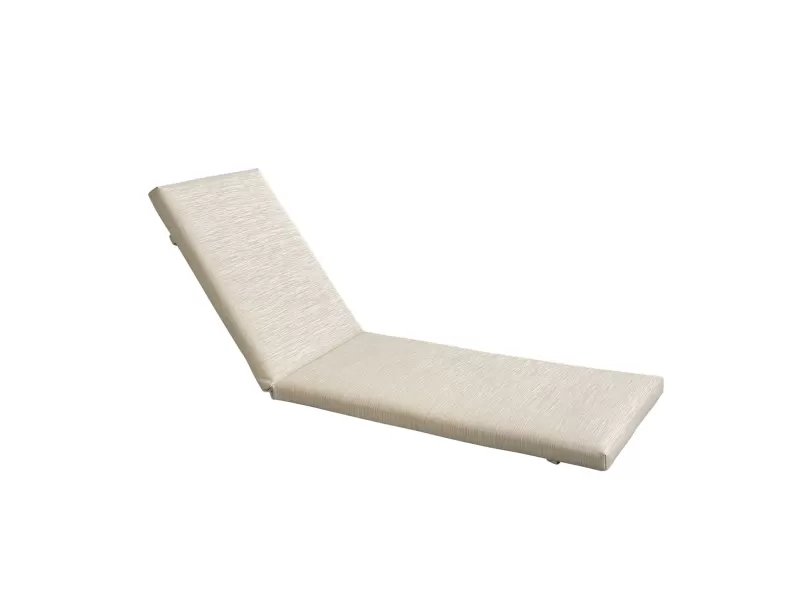 Sunlounger Μαξιλάρι Ξαπλώστρας Textilene Μπεζ Με Φερμουάρ & Velcro (Foam+Polyester) 196(78+118)x60x7cm