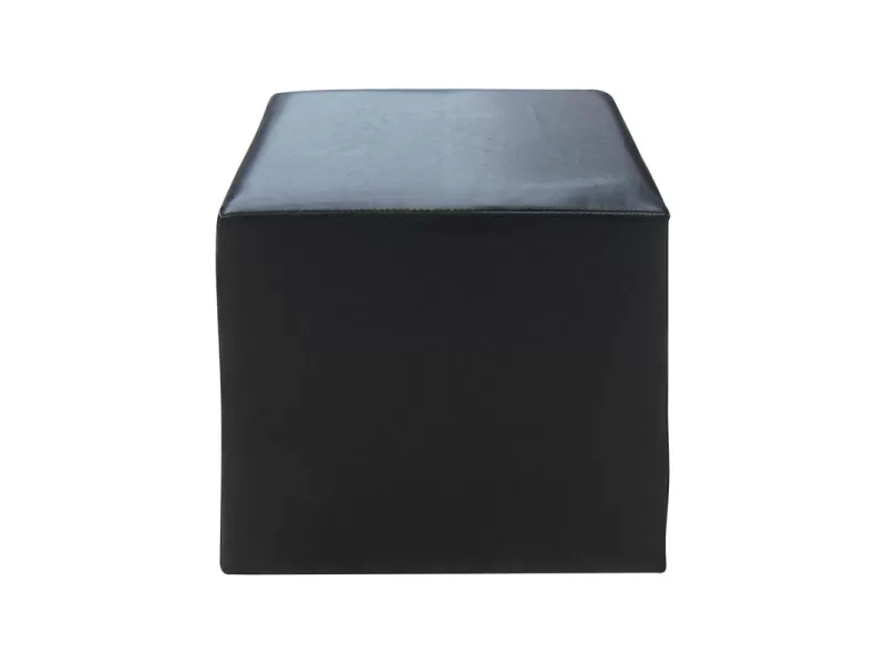 Club Σκαμπό Βοηθητικό, Pu Μαύρο 37x37x42cm