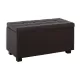 Denise Σκαμπο Με Αποθηκευτικό Χώρο - Ταμπουρέ, Pu Σκούρο Καφέ 88x43x45cm | Mypouf.gr