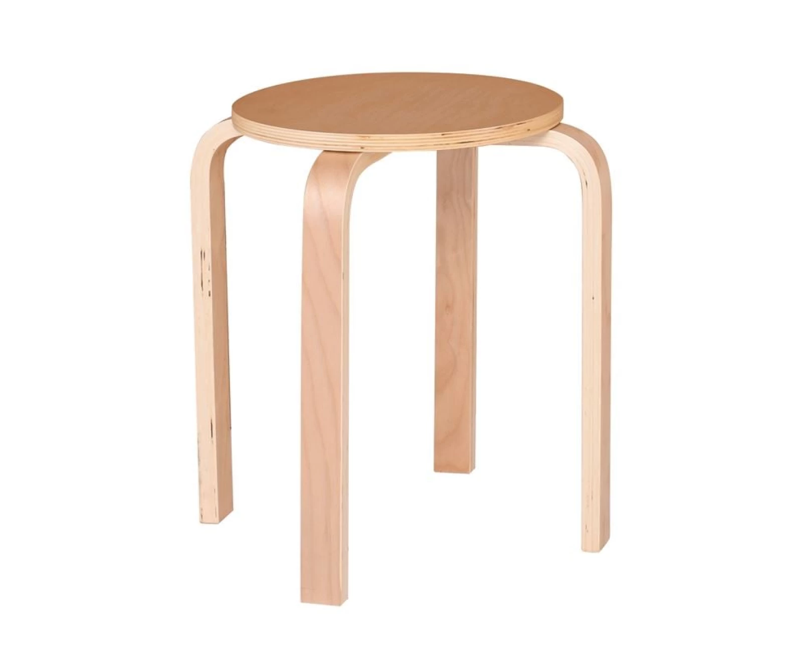 Hamilton Σκαμπό Βοηθητικό, Στοιβαζόμενο, Απόχρωση Σημύδα Φ32cm H.44cm | Mypouf.gr