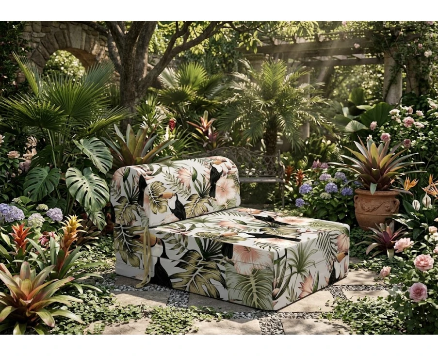 Πολυθρόνα - Κρεβάτι Flip Chair Florina Λονέτα Ύφασμα Tukanpink design | Mypouf.gr