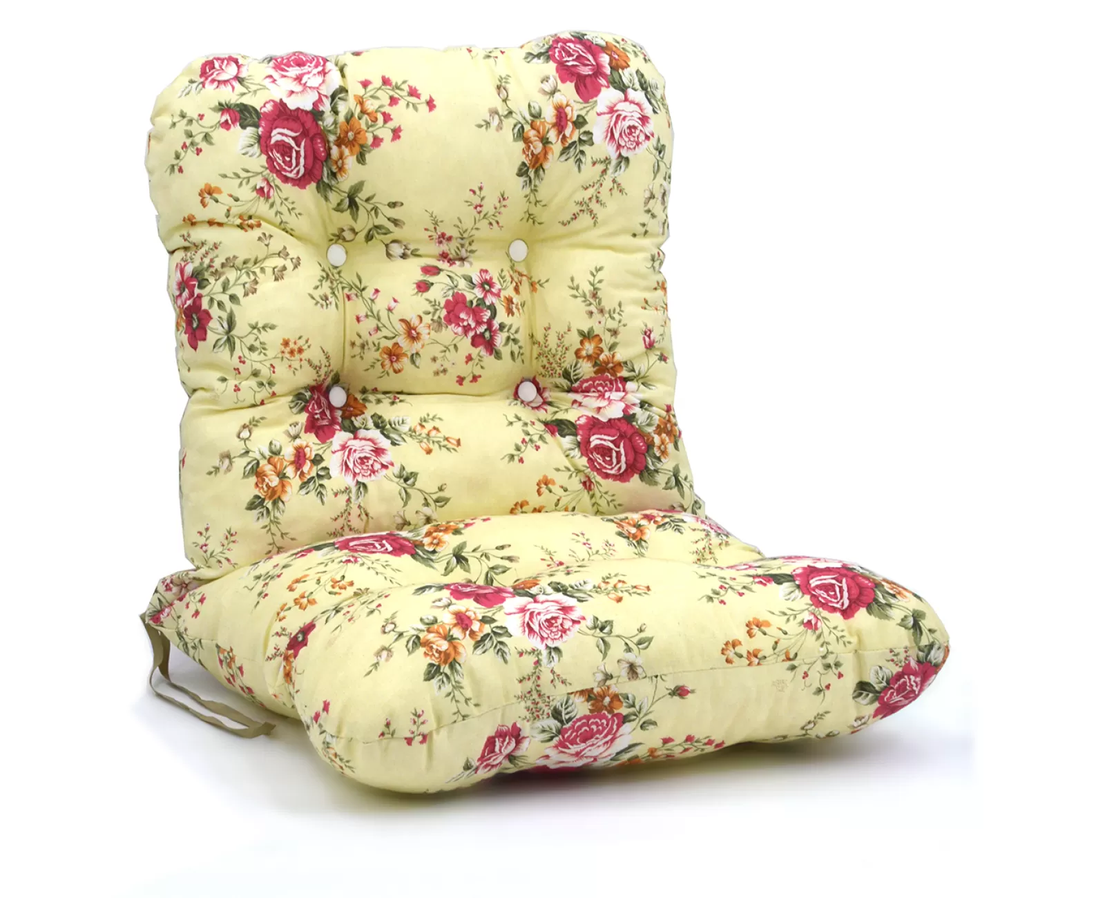 Μαξιλάρι μπαμπού Floral Rakel 101 ύφασμα λονέτα με πλάτη | Mypouf.gr