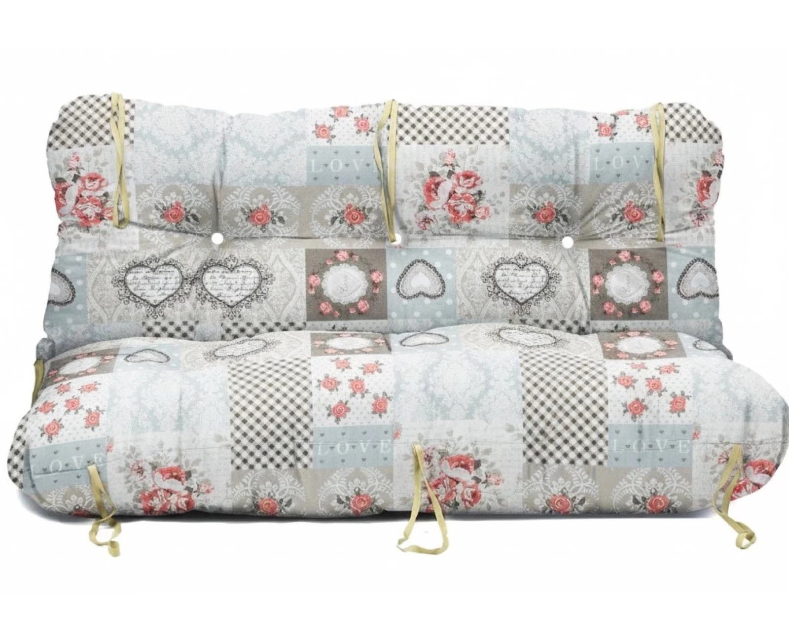 Μαξιλάρι για καναπέ με ενσωματωμένη πλάτη λονέτα - Σχέδιο Heart Lia 401 | Mypouf.gr