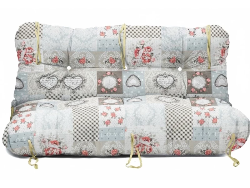 Μαξιλάρι για καναπέ με ενσωματωμένη πλάτη λονέτα - Σχέδιο Heart Lia 401