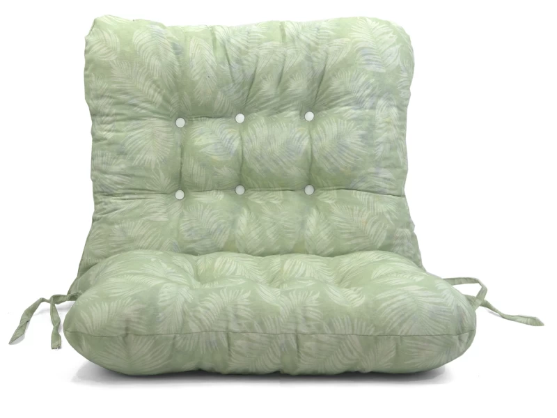 Μαξιλάρι για καναπέ με ενσωματωμένη πλάτη - Λονέτα Ύφασμα Frig 701 απόχρωση του πράσινου με σχέδιo φύλλα