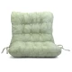 Μαξιλάρι για καναπέ με ενσωματωμένη πλάτη - Λονέτα Ύφασμα Frig 701 απόχρωση του πράσινου με σχέδιo φύλλα | Mypouf.gr