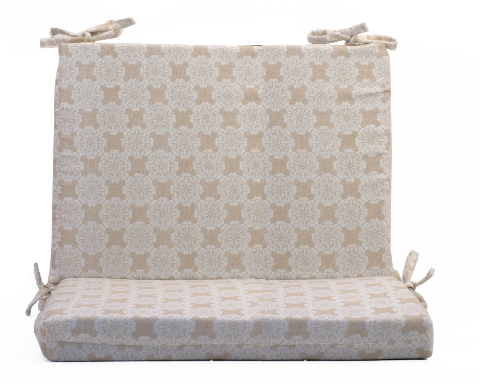 Μαξιλάρι για καναπέδες λονέτα με κορδόνια στην πλάτη απόχρωση του σομόν με σχέδιo Kanada | Mypouf.gr