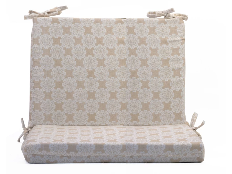 Μαξιλάρι για καναπέδες λονέτα με κορδόνια στην πλάτη απόχρωση του σομόν με σχέδιo Kanada