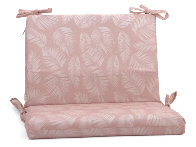 Μαξιλάρι για καναπέδες λονέτα με κορδόνια στην πλάτη Frig 301 απόχρωση του σομόν με σχέδιo φύλλα